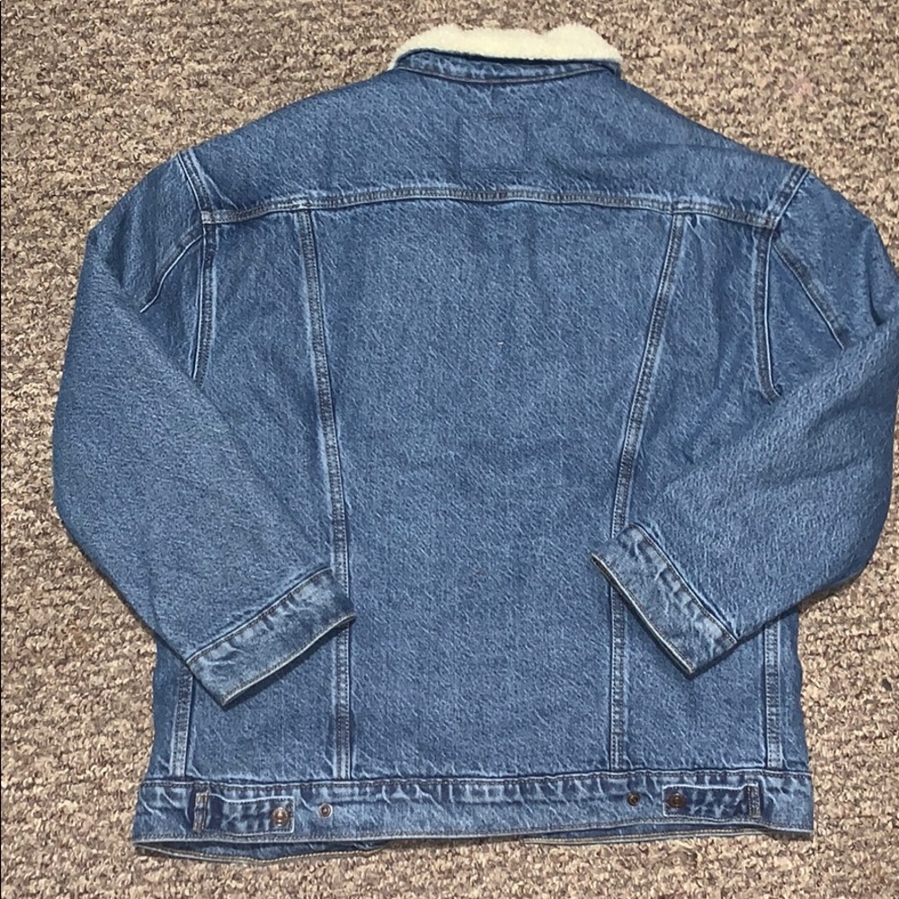 NWT Levis denim Sherpa Lined trucker jacket size S - Picture 7 of 8